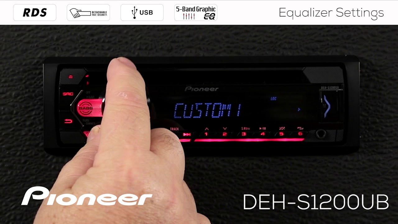How To - Pioneer DEH-S1200UB - EQ Settings