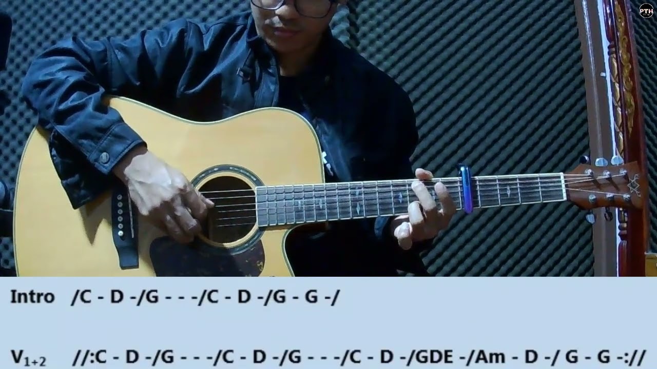 အနံကြီးကွင်းကျယ်-guitar rhythm tutorial by@pthguitar 