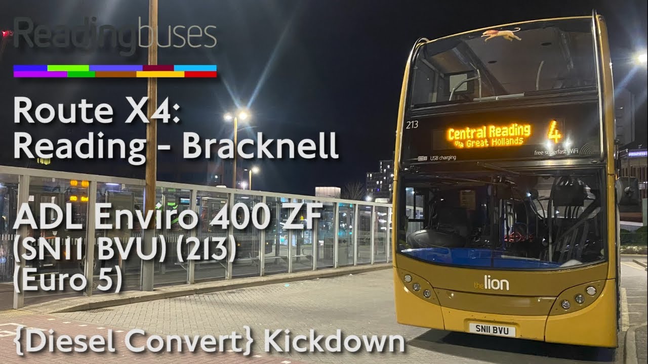 {Diesel Convert} Kickdown | Reading Buses Route X4 | SN11 BVU (213) | ADL Enviro 400 ZF