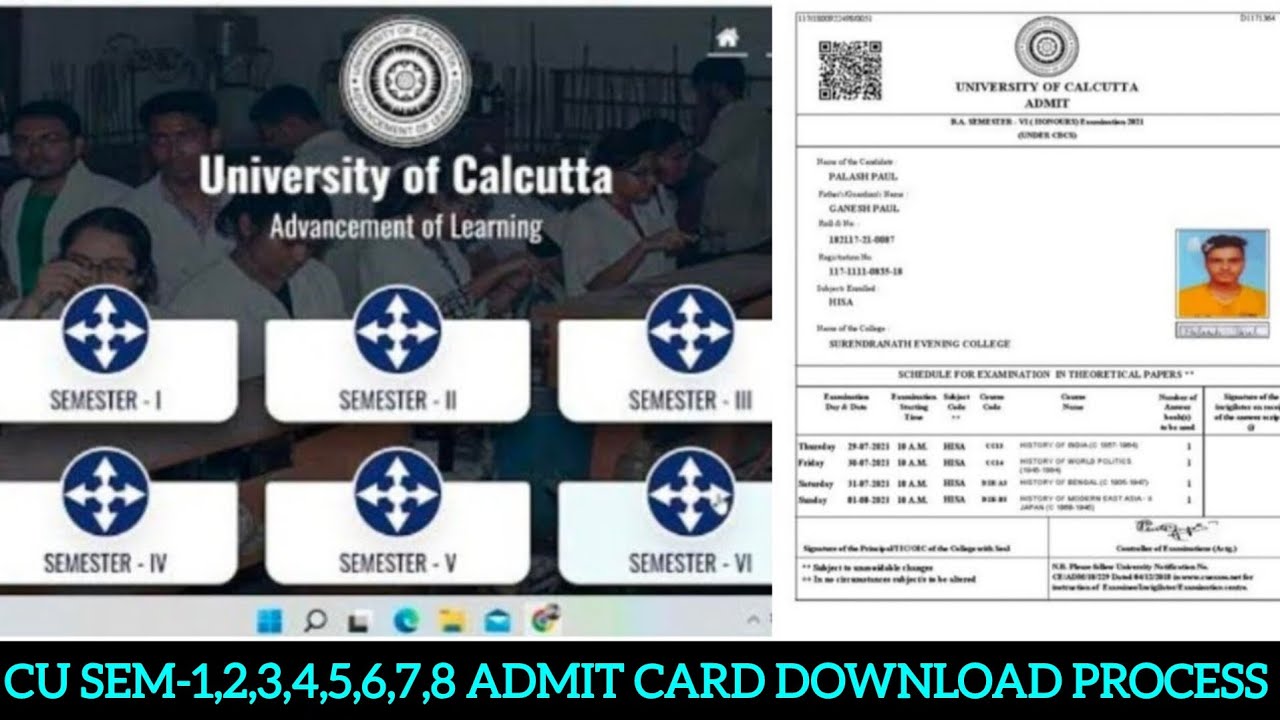 Calcutta University Admit card download | How to download Cu admit card | CU AdmitCard download 2026