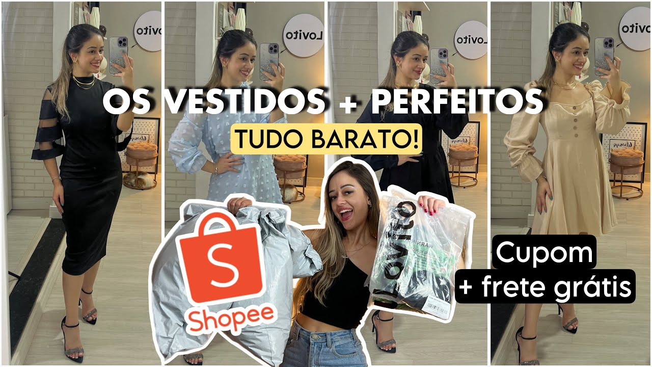 Comprinhas lovito - OS VESTIDOS mais LINDOS do site shopee - compras shopeee - roupas lovito