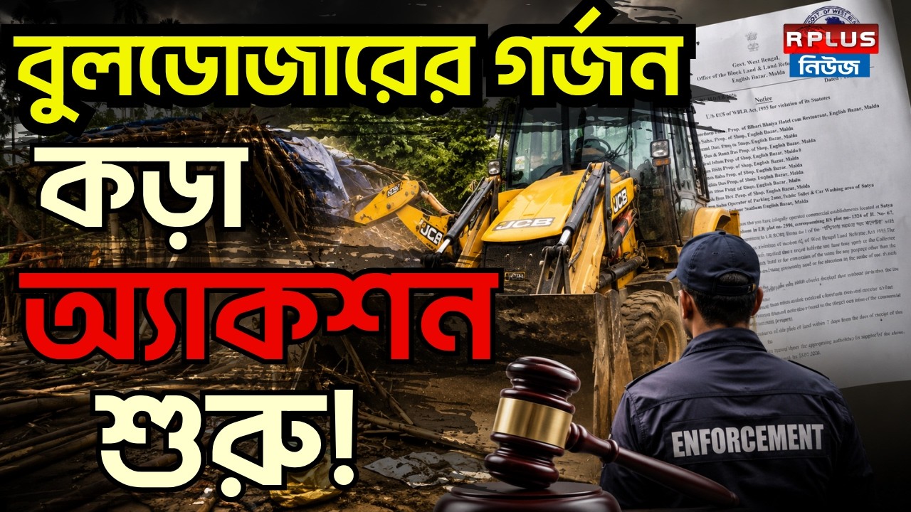 Malda News : বুলডোজারের গর্জন কড়া অ্যাকশন শুরু ! | Malda Bulldozer Action | Government Action