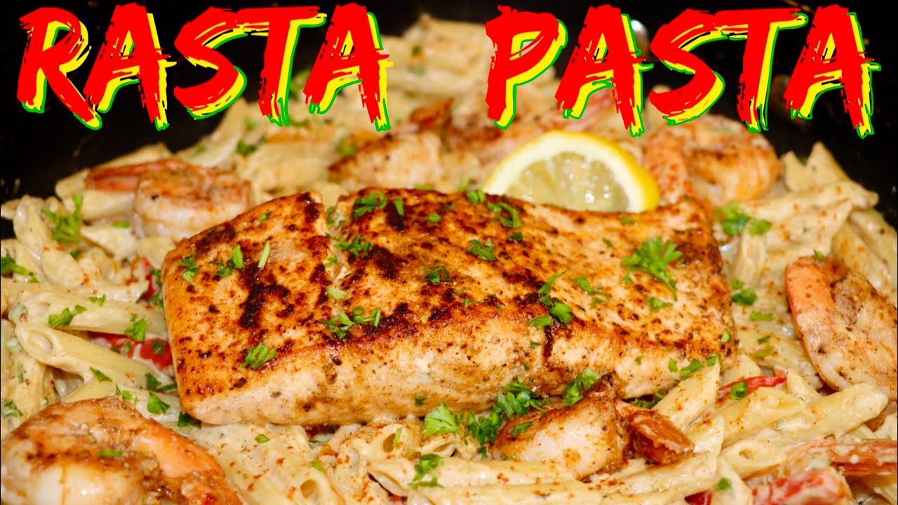 RASTA PASTA w/ SALMON and SHRIMP🔥🔥