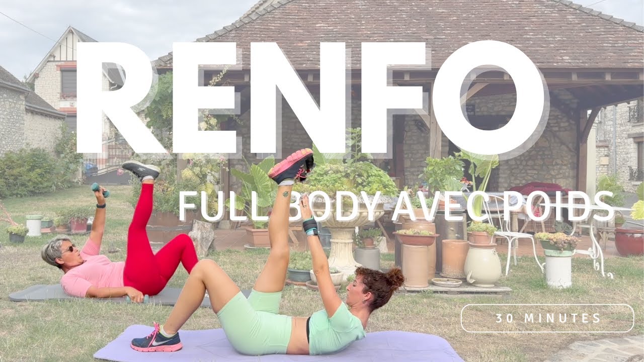 30 MIN - RENFO pour le corps complet - NO JUMP - Avec Halt&egrave;res