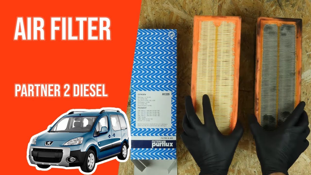 How to replace the air filter Partner mk2 1.6 HDI 💨