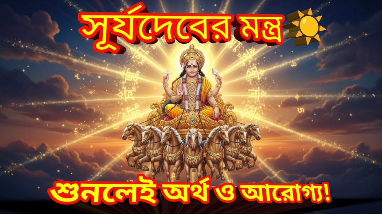 সূর্যদেবের শক্তিশালী মন্ত্র | কানে শুনলেই অর্থ প্রাপ্তি ও রোগ মুক্তি | Om Hreem Suryaya Namah