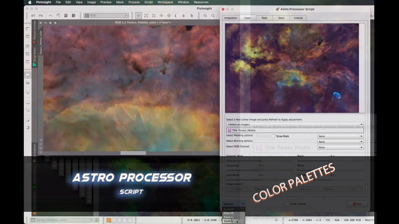 Astro Processor Script - Color Palettes - New feature !!!