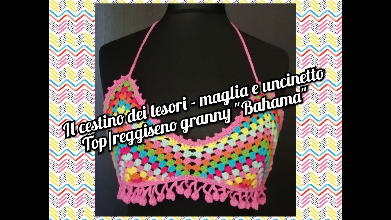 Il top piu' trendy, le teenagers lo adoreranno, costume uncinetto granny, Bahama, facile e veloce!