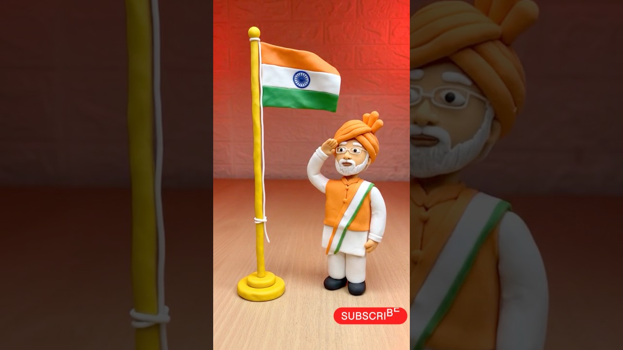 DIY 15th August Special Prime Minister Narendra Modi Sculpture 🇮🇳 #shorts #modi #narendra #clayart