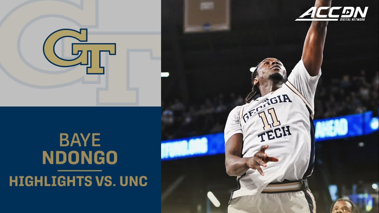 Georgia Tech's Baye Ndongo Highlights vs. North Carolina