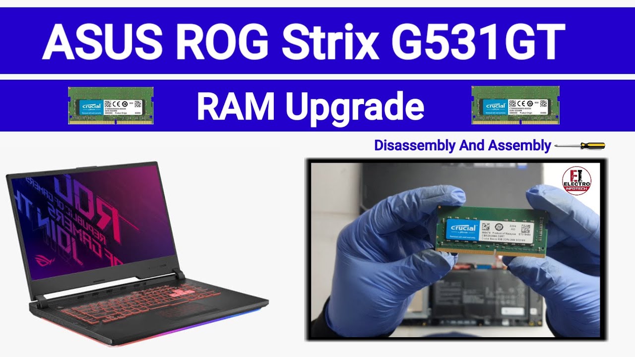 How To Upgrade RAM ASUS ROG STRIX G531GT / Disassembly And Assembly