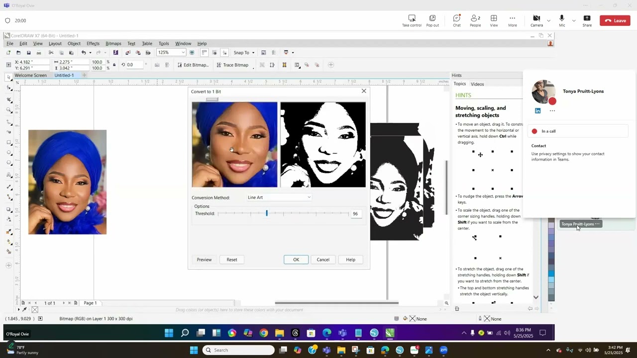 ADVANCE TRAINING: Rhinestone Portrait Design Tutorial | CorelDRAW to Silhouette Studio Workflow