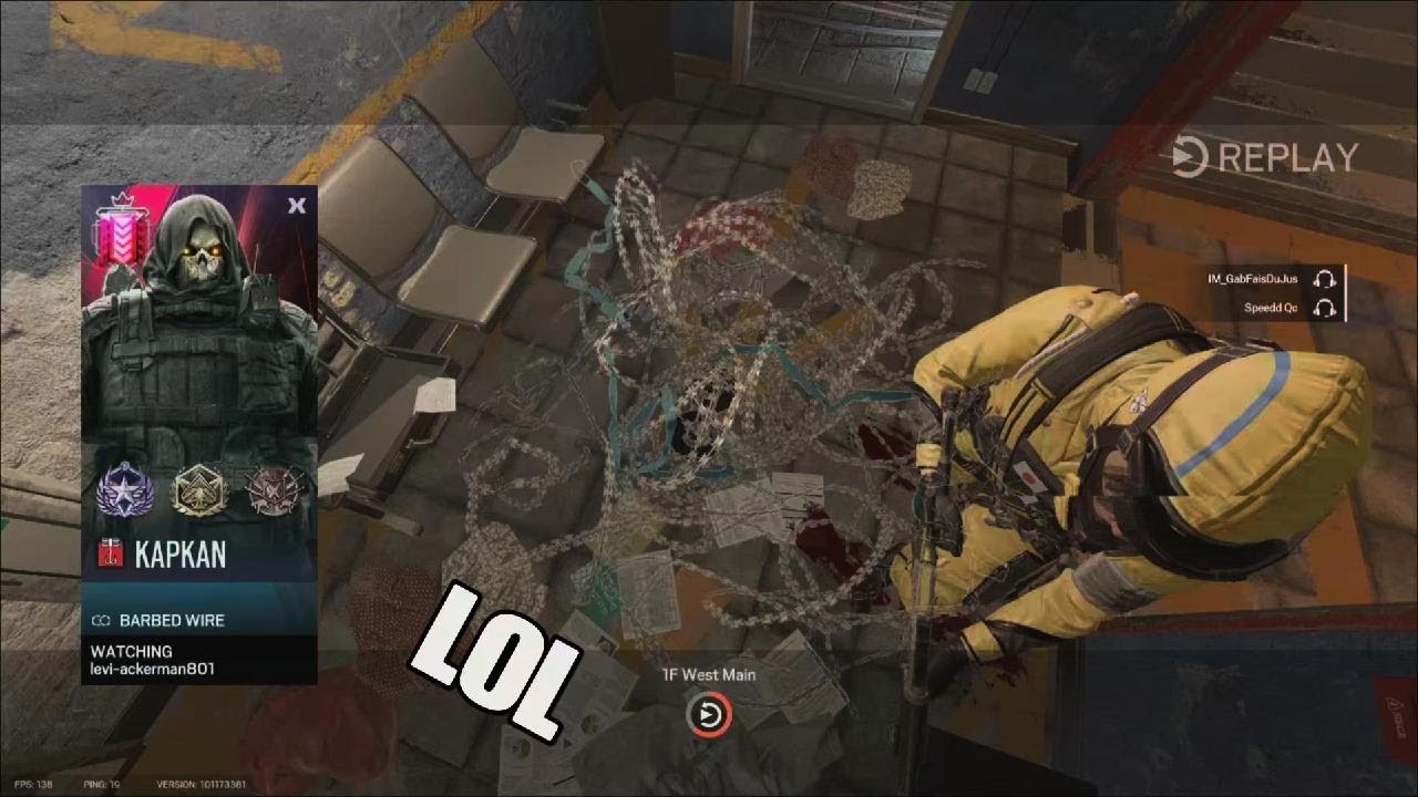 Died to barb wire is crazy w Levi
