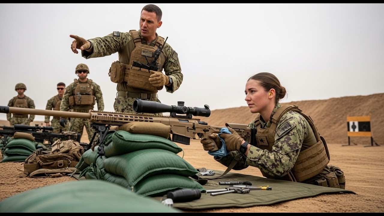 She Was Just Cleaning Up — Until the SEAL Sniper Commander Dared Her to Hit a 4,000-Meter Shot