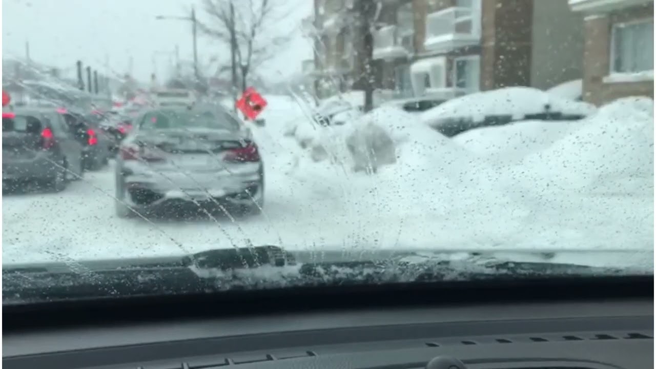 عاصفة ثلجية 🌨 بكندا🇨🇦22/02/25/مع أغنية يا بنت السلطان.