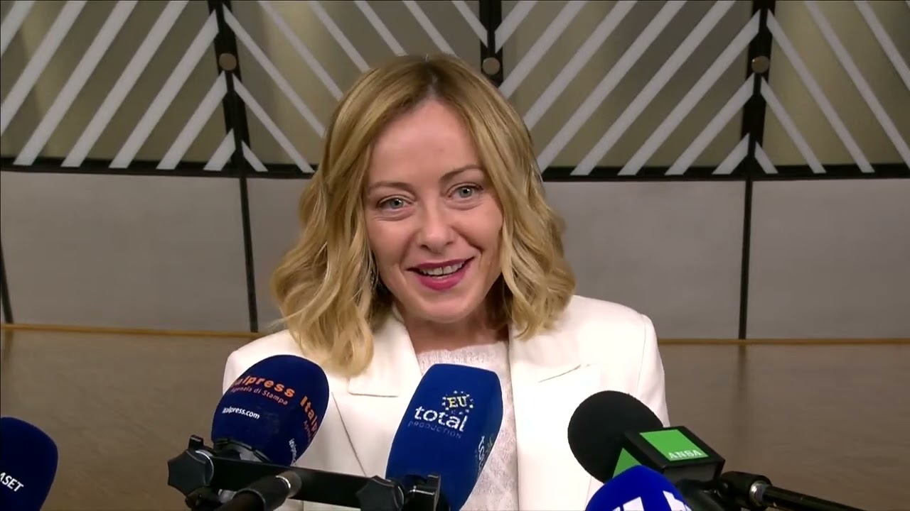 Il punto stampa di Giorgia Meloni al Consiglio europeo straordinario.