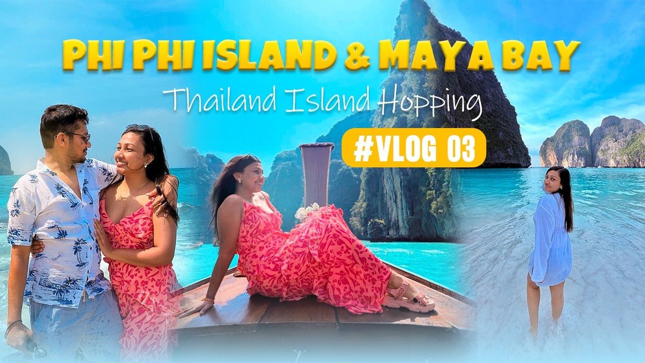 Phi Phi & Maya Bay by Speed Catamaran 🚤💙|The Most Beautiful Beach We’ve Ever Seen | Thailand Vlog 3