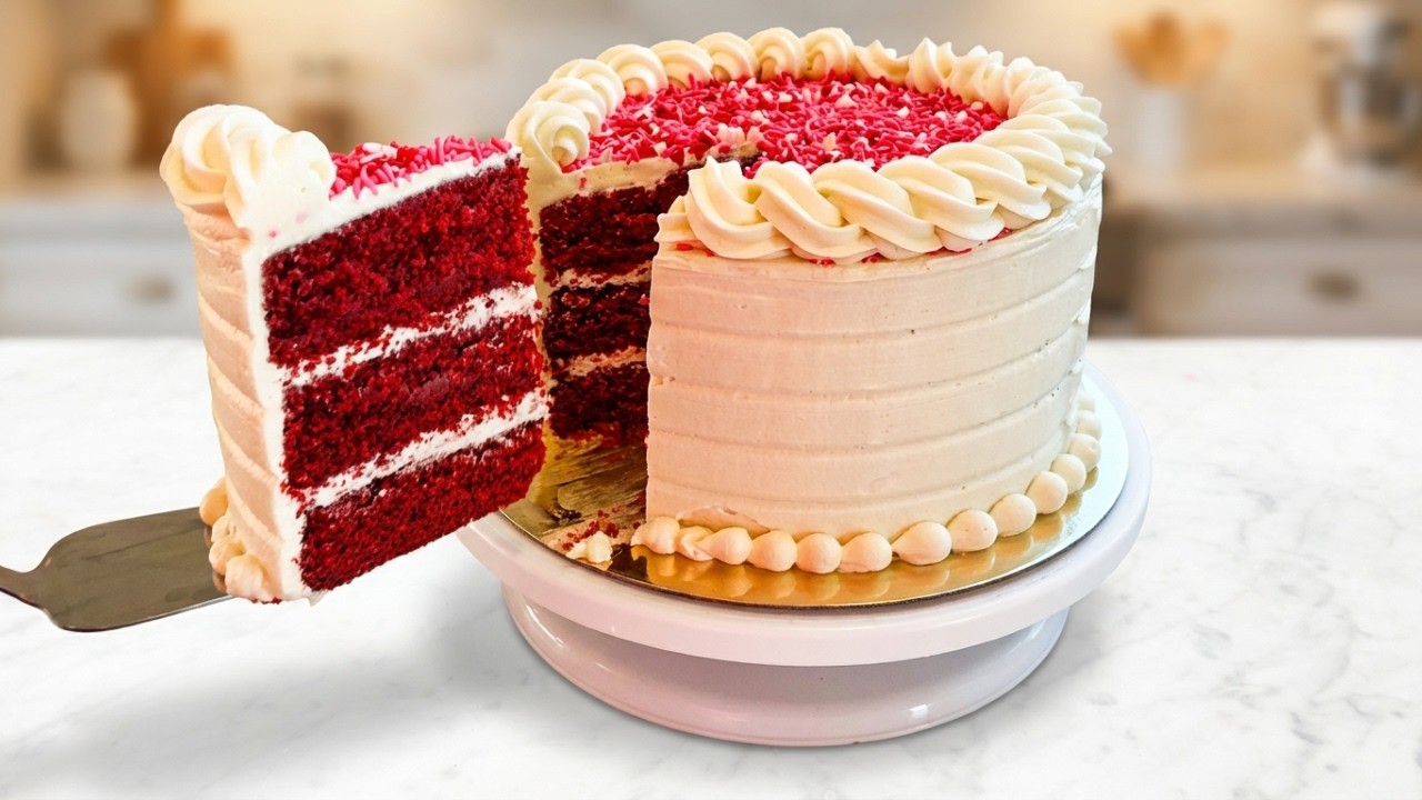 My Perfect Red Velvet Cake Recipe (Winner of a cake bake off) | Valentines Day