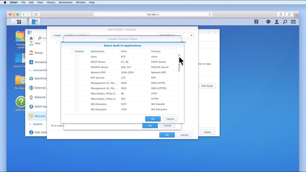 How to setup a Synology NAS (DSM 6) - Part 33: How to enable and configure the Firewall