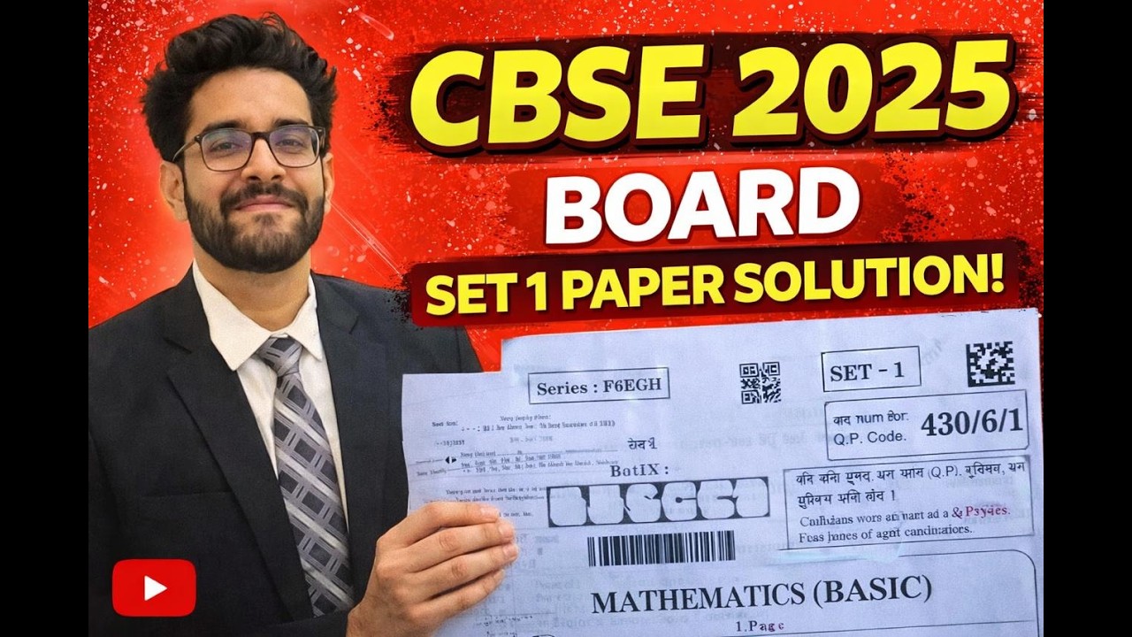 CBSE Class 10 Maths 2026 | Standard Set A Full Solution 🔥 | Step-by-Step Explanation