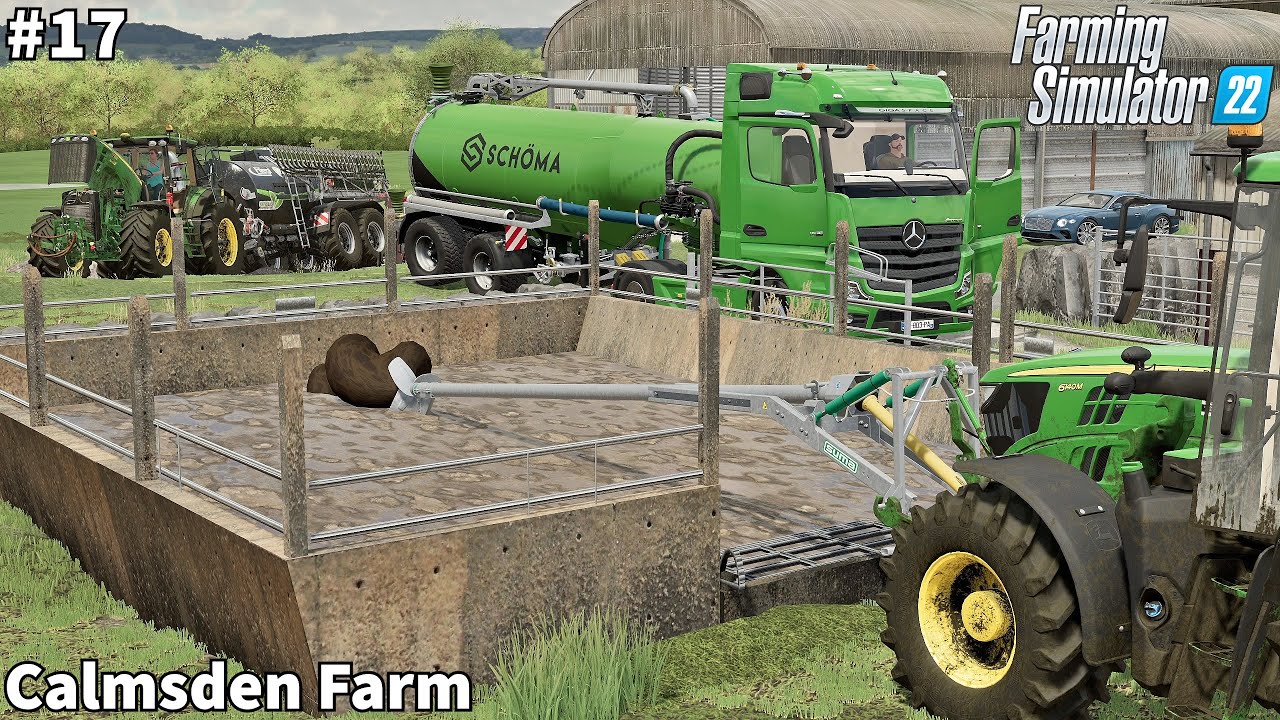 Pit Agitaton & Moving Calves, Spreading Slurry │Calmsden│FS 22│Timelapse#17