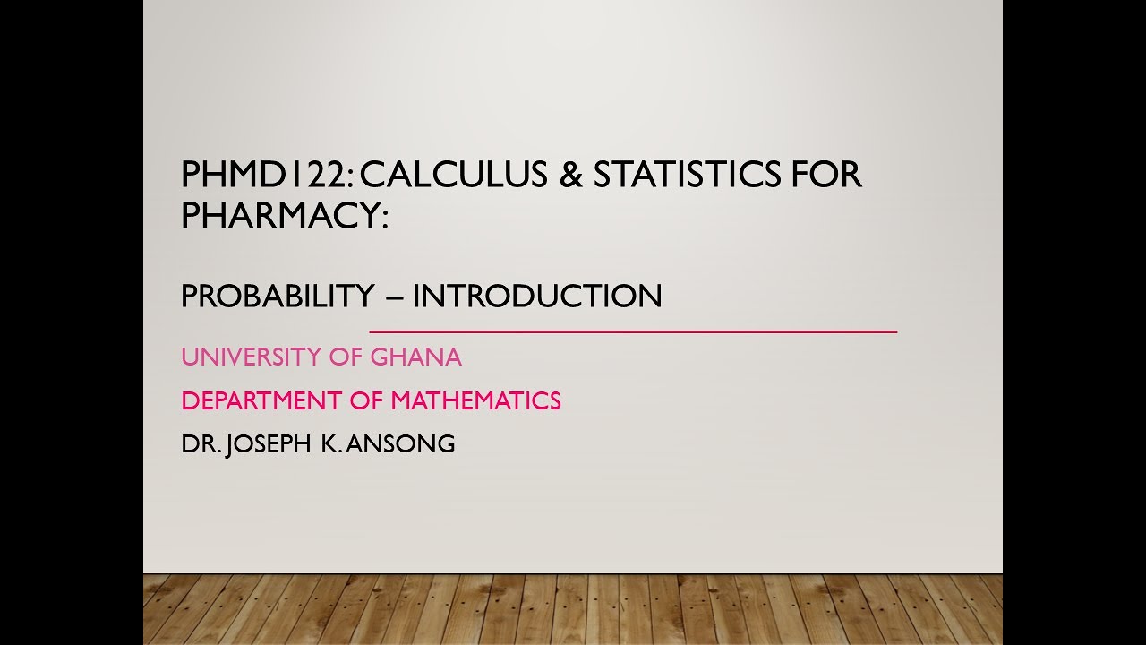 PHMD122-LEC08a: Probability: Introductory Concepts
