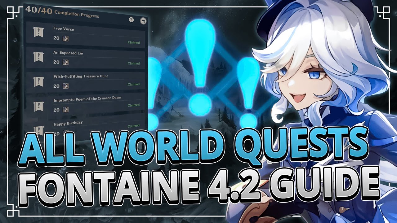 All World Quest Fontaine 4.2 Guide +TIMESTAMPS | Genshin Impact 4.2