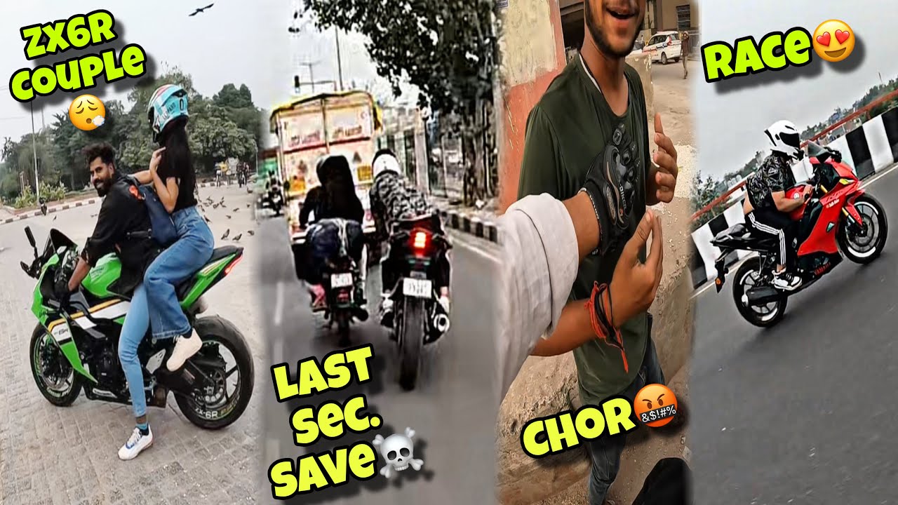 Girl ride first tym Zx6r 😍!! Today crazy motovlog☠️😮‍💨