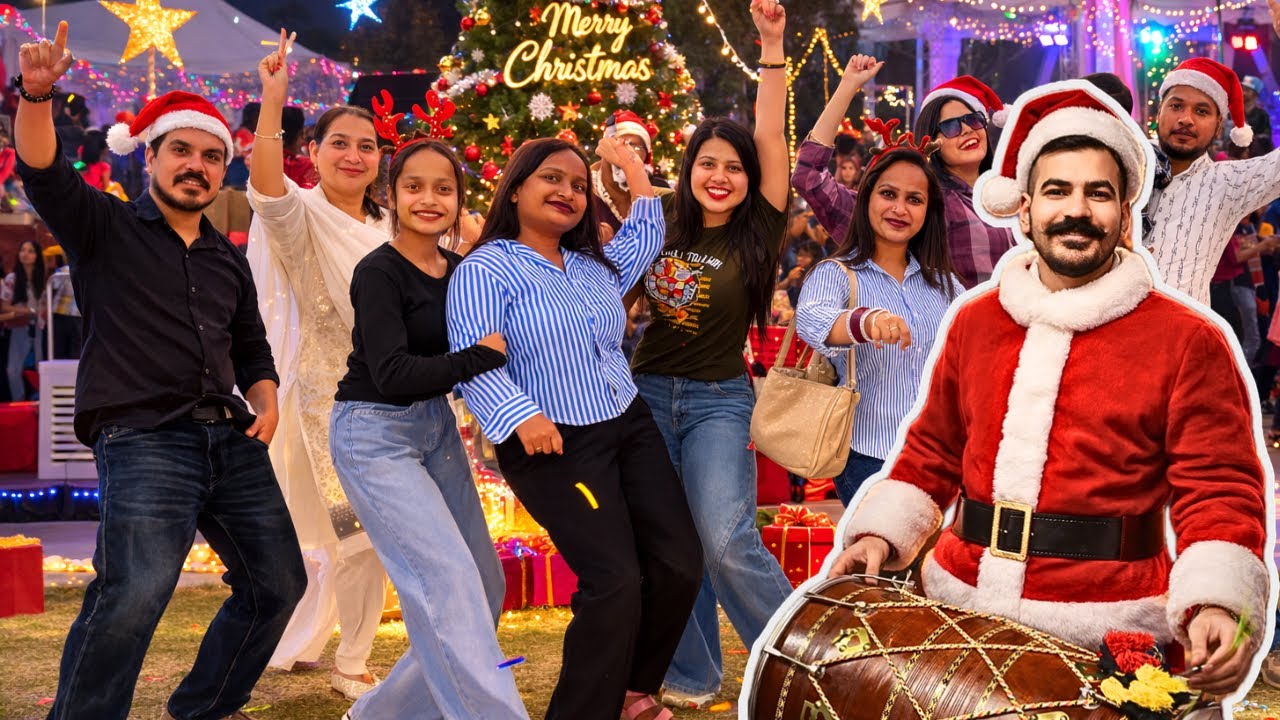 Aaj Dhol Mere Pass Hai || To Me Bajaunga 🤟|| #christmas #carol #celebration #nayagaon || #vlog 50