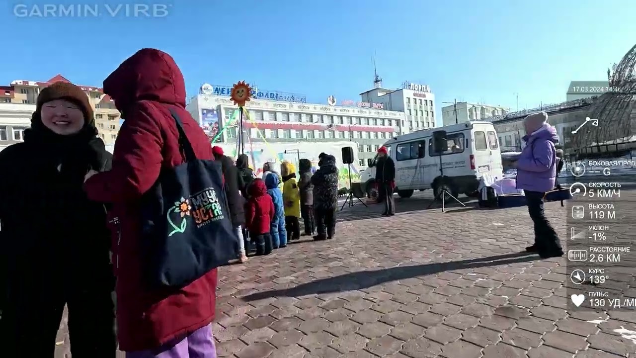 Велопокатушки 17.03.2024 (-13С)  #bike #yakutia #велосипед #якутия