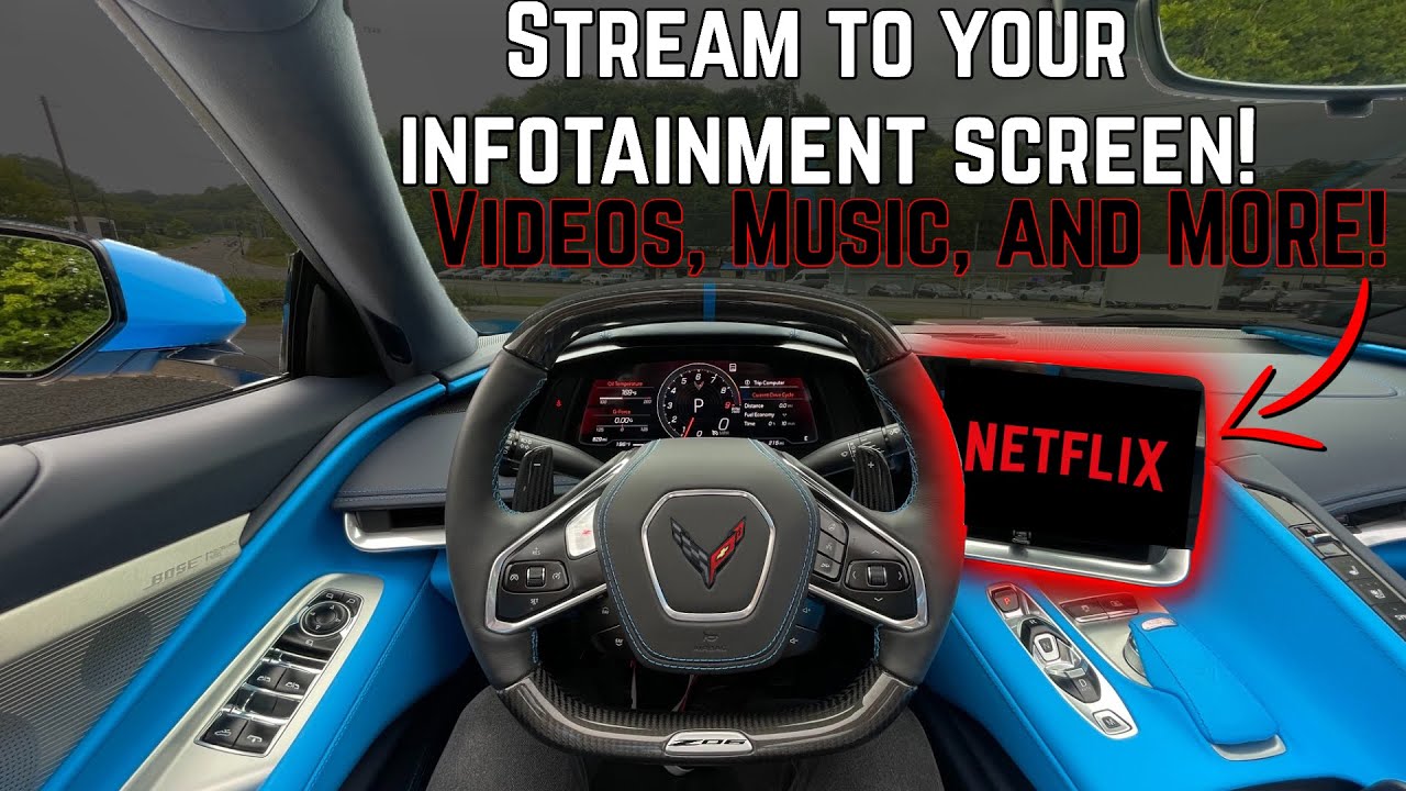 I Hooked Up NETFLIX in My C8 Corvette and It's AMAZING! In-Depth Review of the Car Play Box ULTRA!