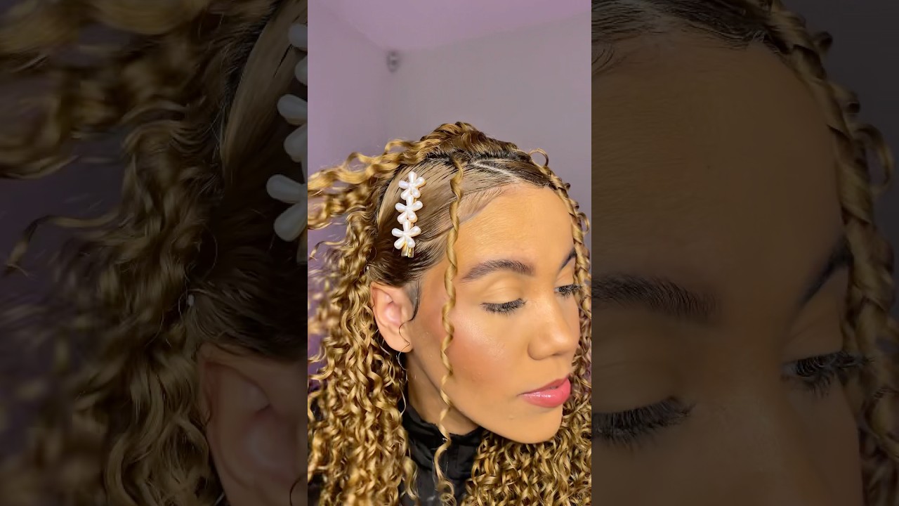 penteado lateral com presilha💕🥹⭐️