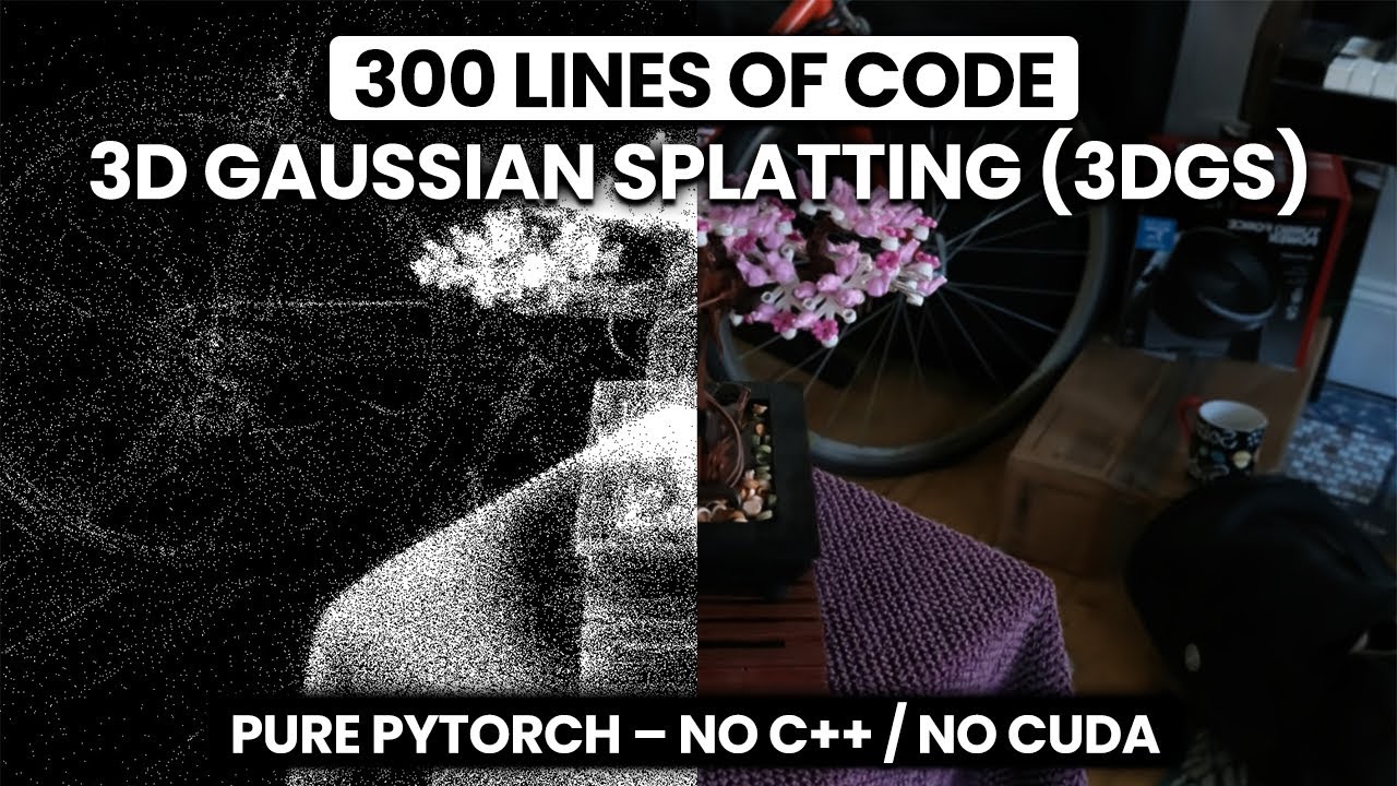 3D Gaussian Splatting | 3DGS Implementation from Scratch in PyTorch-Only