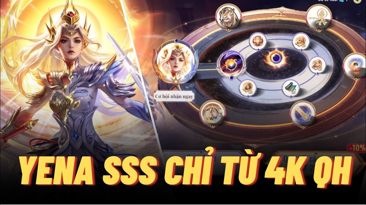 Trải nghiệm Yena - Huyền Cửu Thiên | chính thức trở lại 4k5 qh là FULL VÒNG QUAY | Liên quân