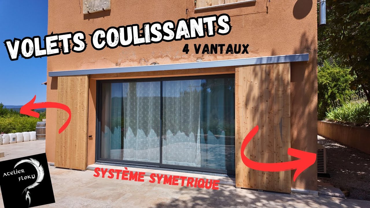 Volets coulissants (4 vantaux) en CEDRE