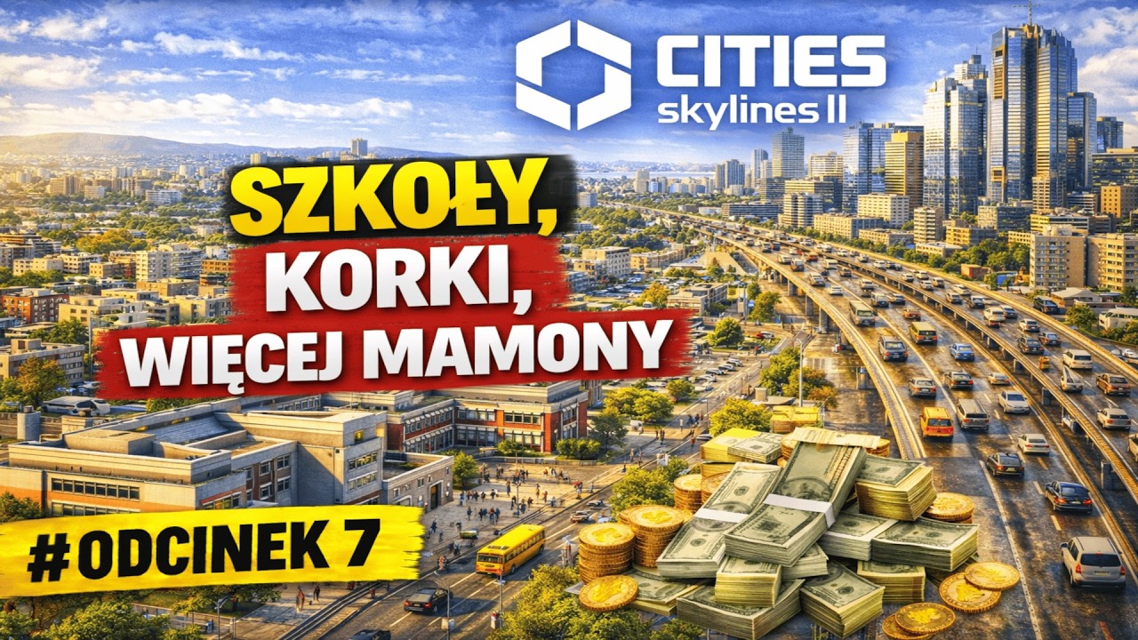 SZKOŁY, KORKI, WIĘCEJ MAMONY | Cities Skylines #7