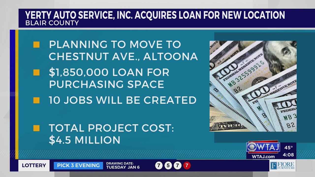 Nearly $2M loan approved to help Blair County business grow | WTAJ
