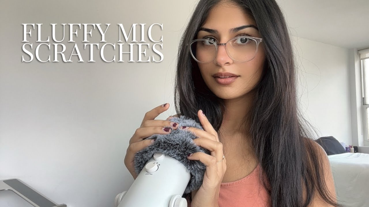 asmr mic scratching no talking 🫖 | fluffy mic sounds super tingly sensitive mic