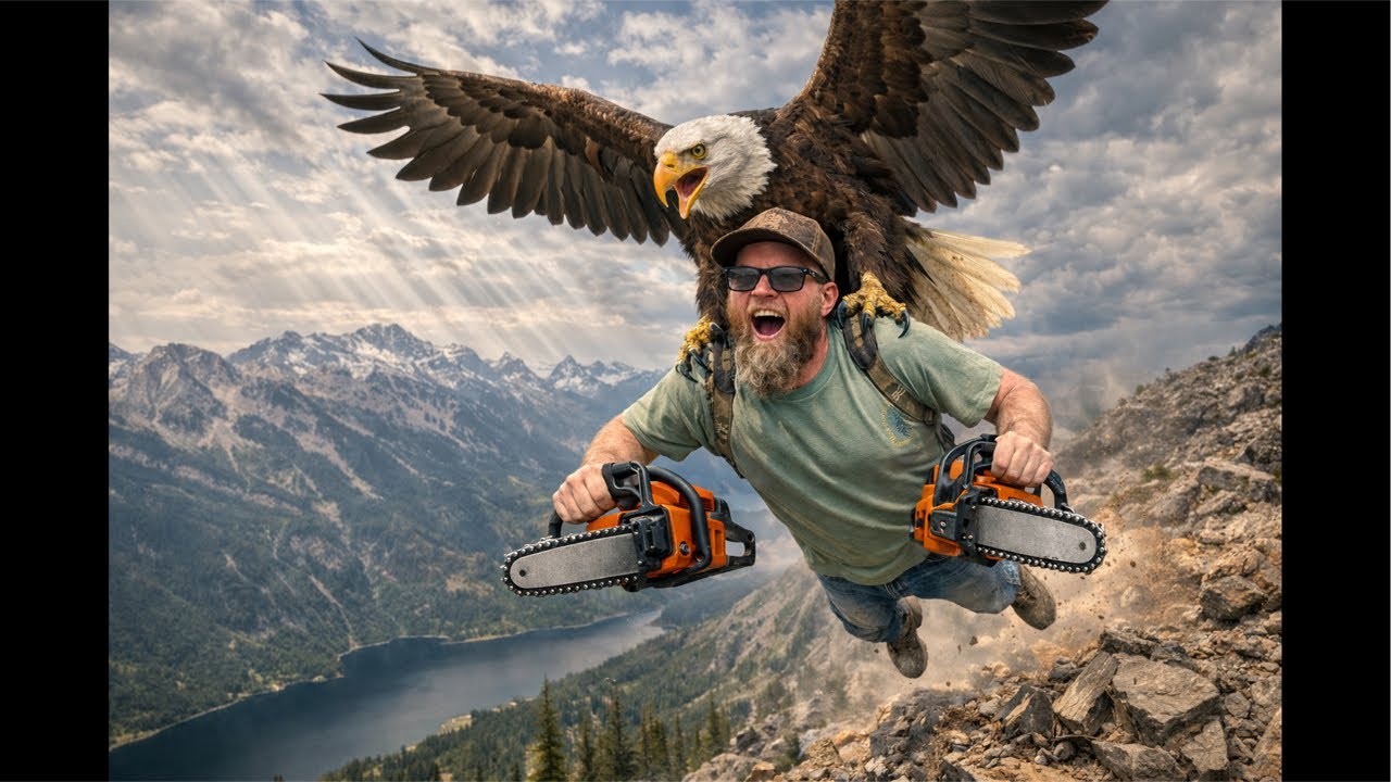 I Turned a Log Into a Bald Eagle with a Chainsaw… and It STARES Into the Distance