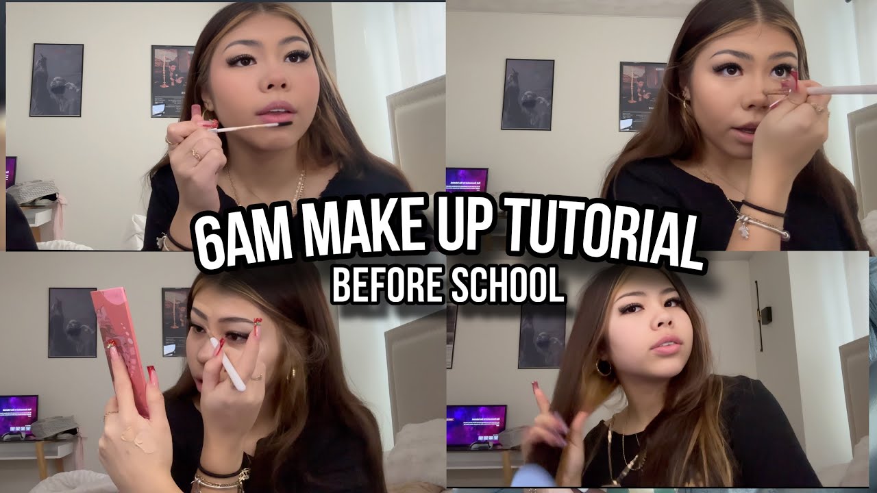 13 YEAR OLDS 6AM MAKE UP TUTORIAL BEFORE SCHOOL