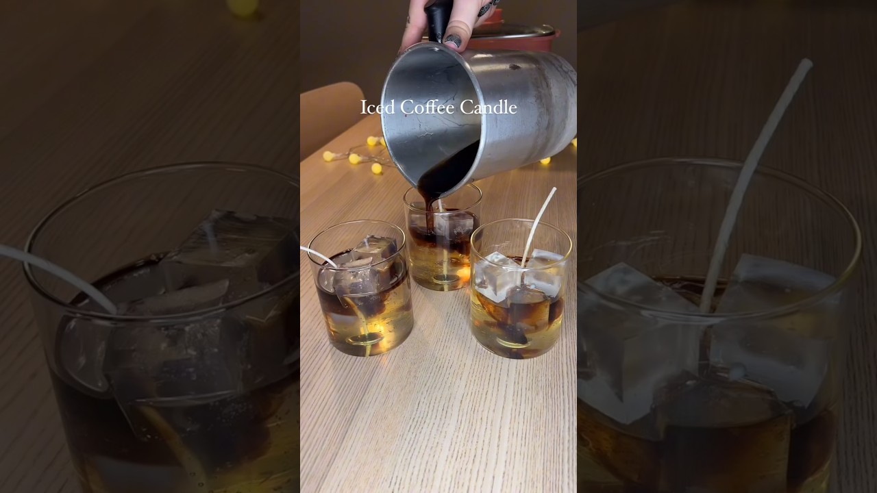 My forever best-seller cold brew coffee candle ️&nbsp;❄️🥶 you'll will love these DIY candle making #diy