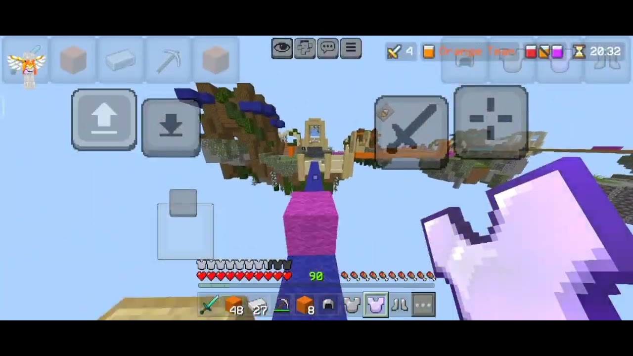 Hive bedwars on mobile 60 FPS