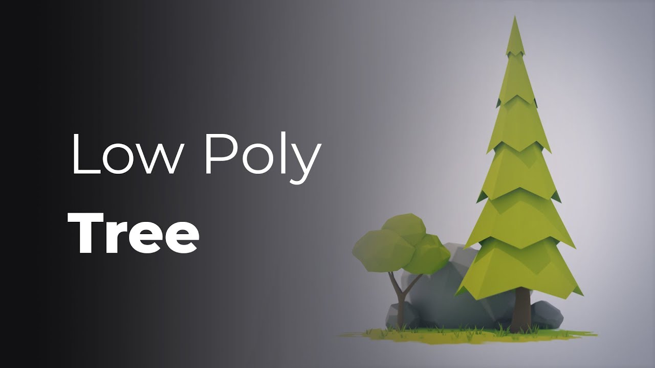 Как создать низкополигональное дерево в Blender 2.8