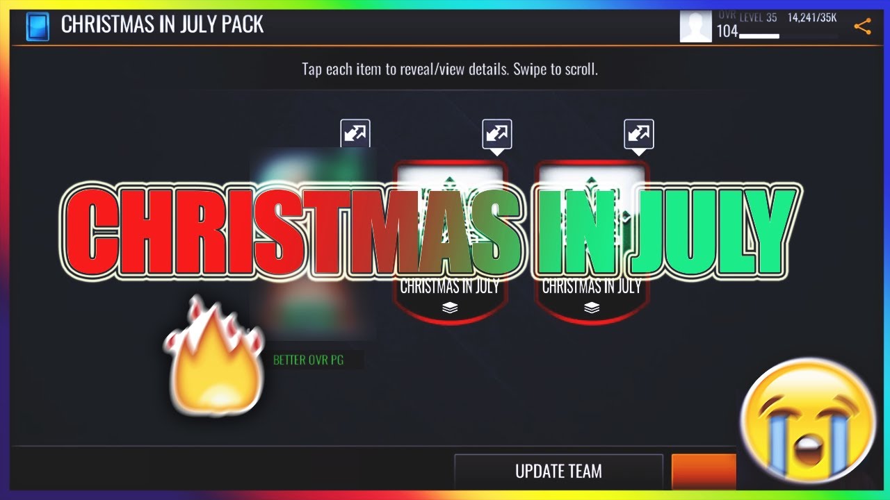 Christmas in July Pack Opening NBA LIVE MOBILE