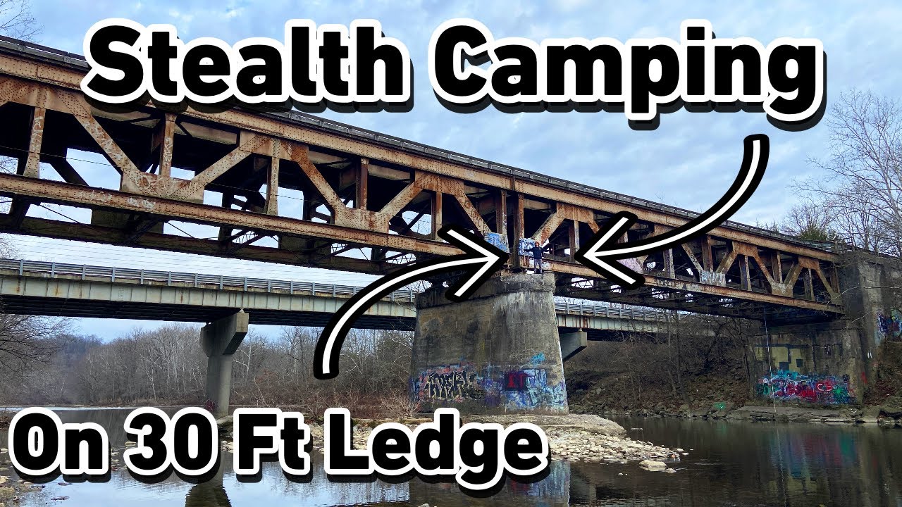 Stealth Camping On 30 Ft. Ledge!!!