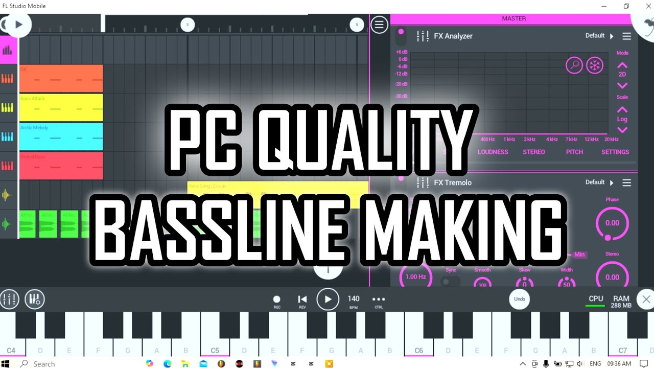 FL Studio Mobile Me Bassline Kaise Banaye - PC Quality Bassline Making Tutorial | Aniket Vst