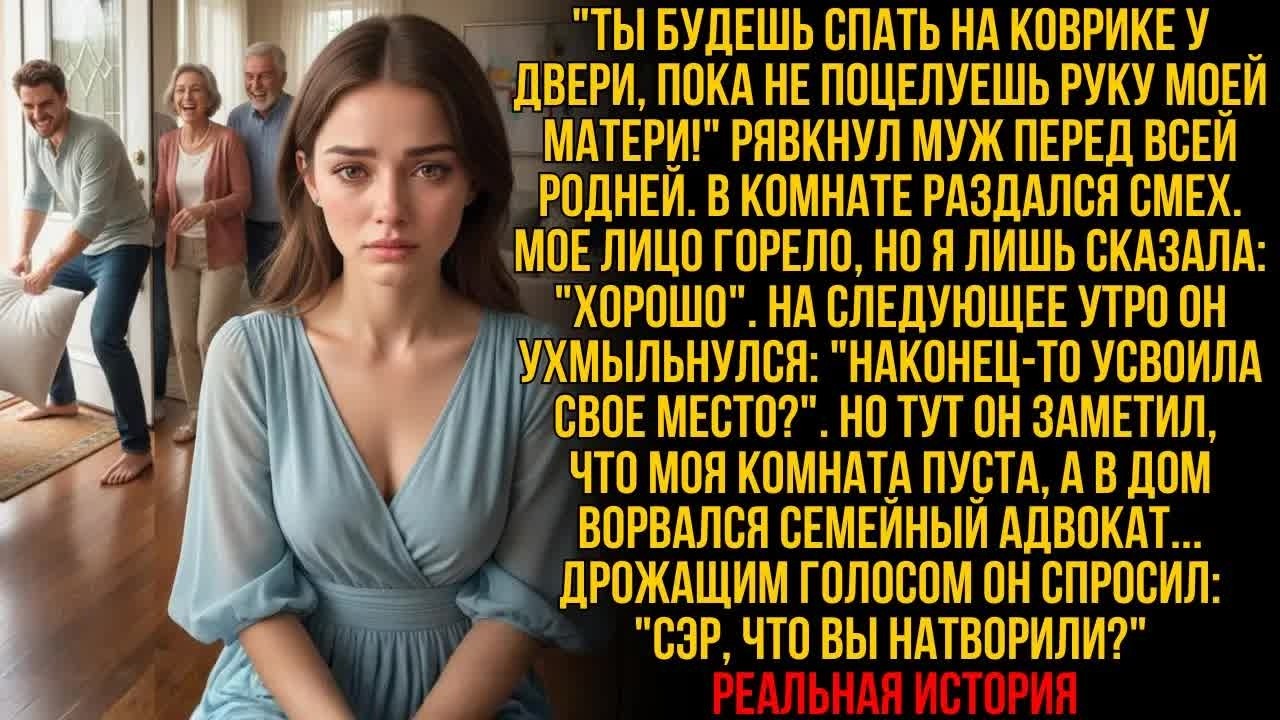 МУЖ ЗАСТАВИЛ СПАТЬ НА КОВРИКЕ У ДВЕРИ - но адвокат в ужасе закричал： «СЭР, ЧТО ВЫ НАТВОРИЛИ？»…