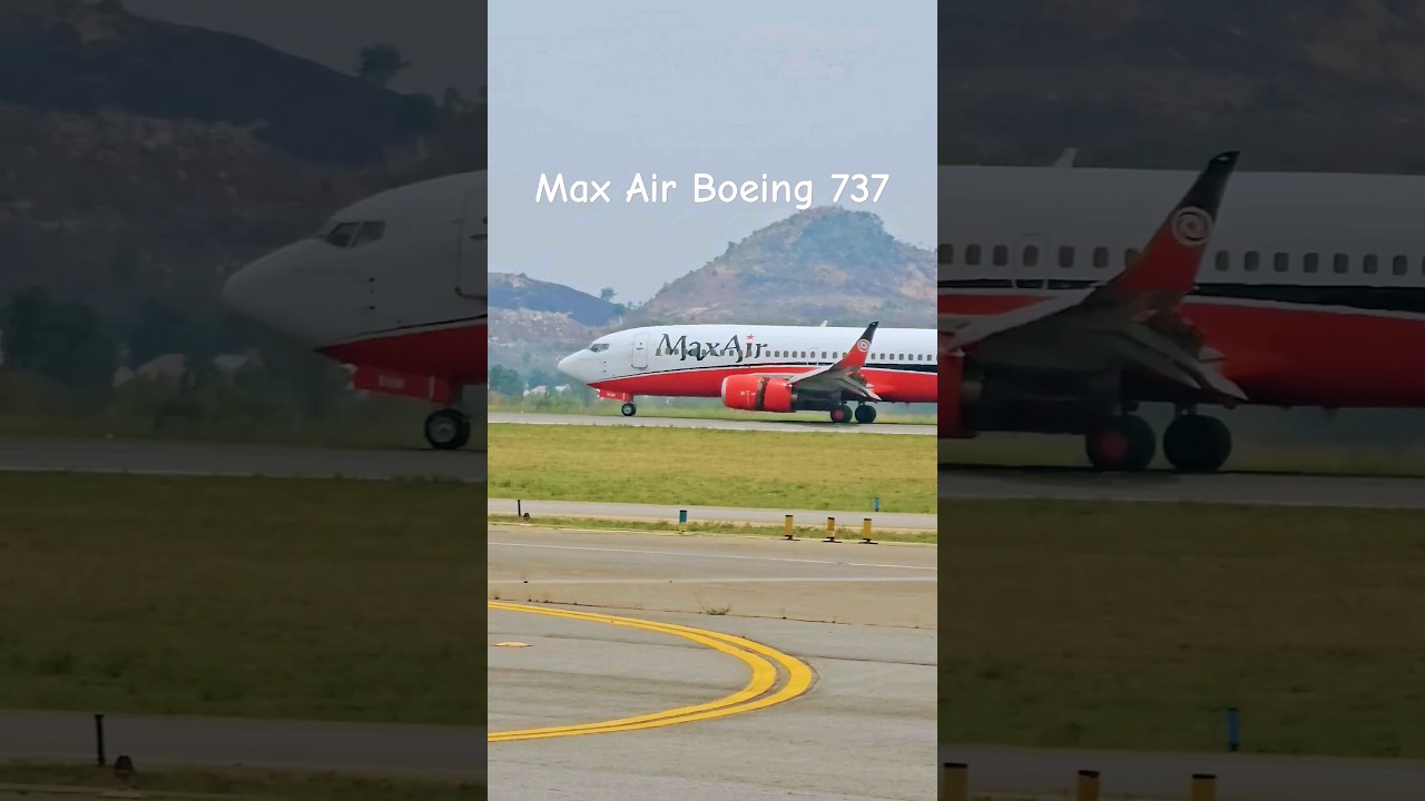 Max Air Boeing 737 Landing in Abuja #maxair #boeing737 #aviation #planespotting #b737 #landing
