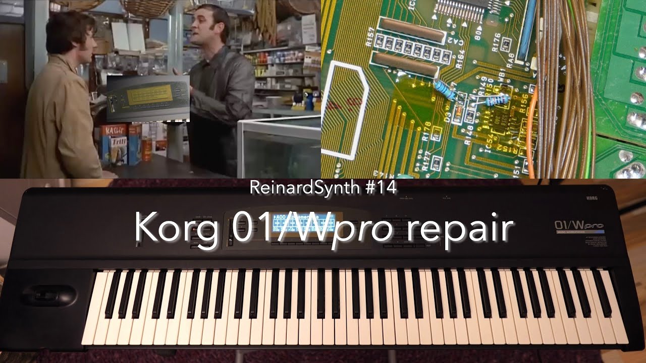 ReinardSynth #14: Korg 01W Pro repair - output, LCD Contrast, Keys, switches, sample ROM adventures