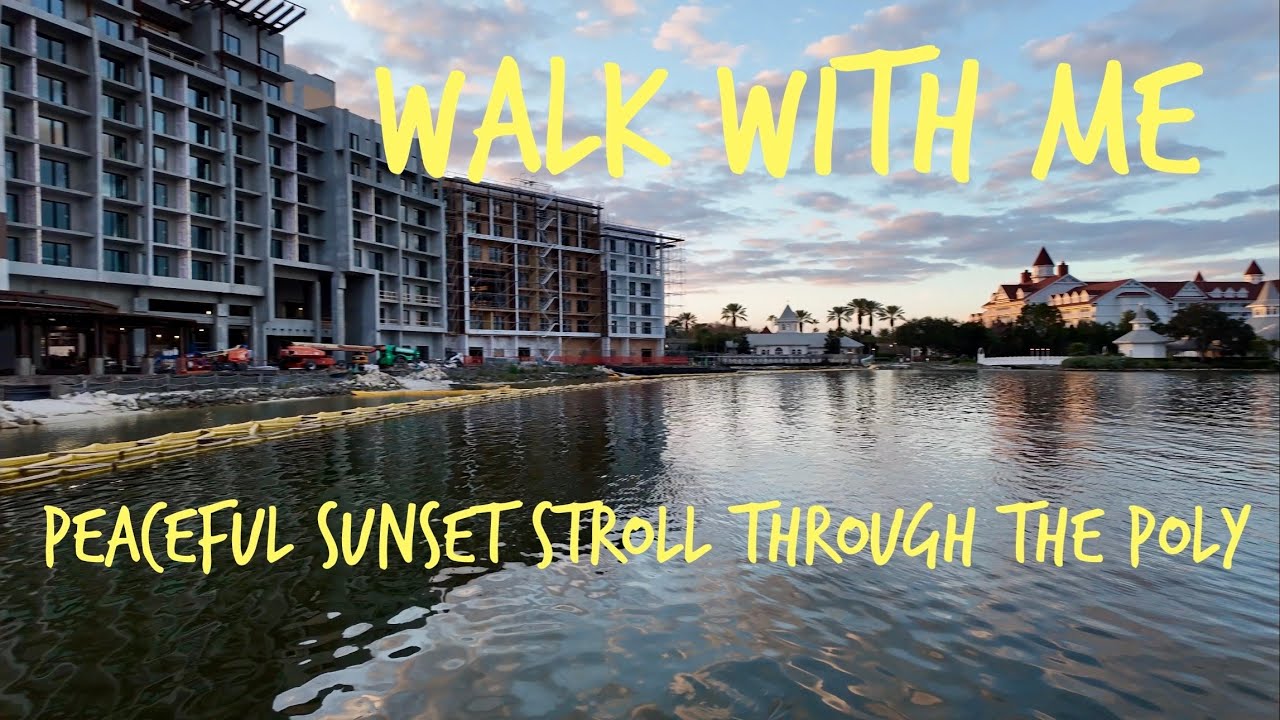 Walk W/Me ~ Relaxing Sunset Stroll Through The Polynesian Resort In 4K ~ Walt Disney World Orlando